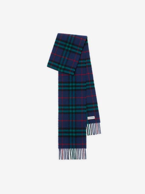 Narrow Check Cashmere Scarf