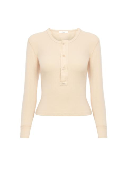 HENLEY SHIRT IN COTTON JERSEY