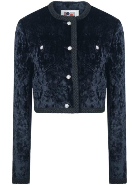 double-breasted cropped jacket