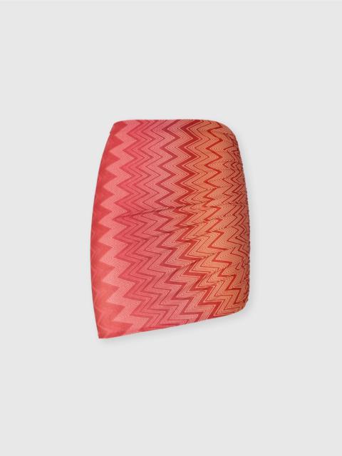 Minskirt cover-up in stretch nylon zig zag lamé