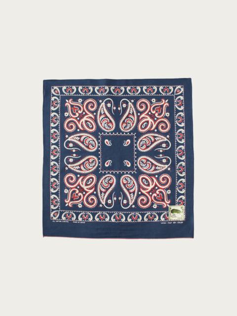 Fastcolor Selvedge Bandanna (SAMBO Paisely) 15x15 - Navy