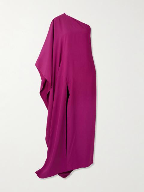 Paloma Scarf-detailed One-shoulder Satin-crepe Maxi Dress