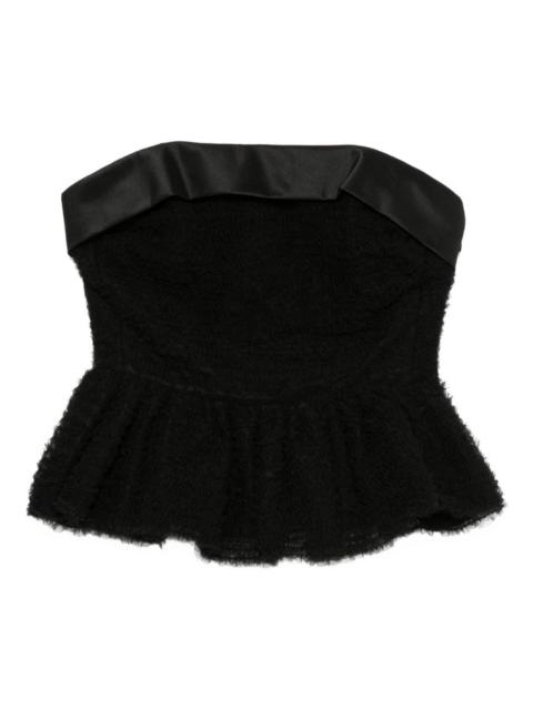 tulle ruffle strapless top