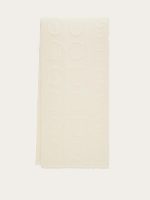Gancini jacquard scarf