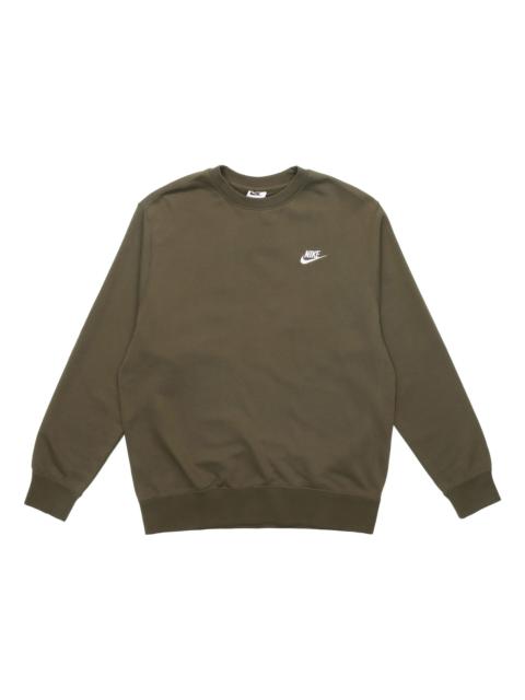 Nike Sportswear Club French Terry Logo Sweatshirt 'Olive Khaki' BV2667-326