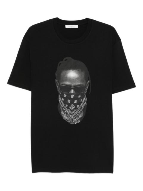mask-print T-shirt