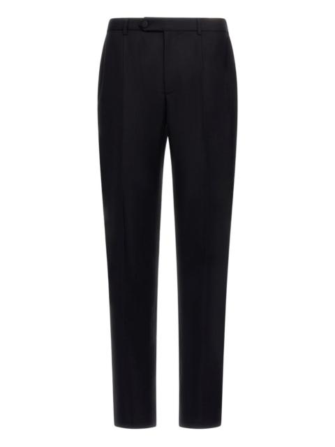 pleated-front trousers