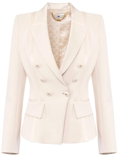 crepe satin blazer