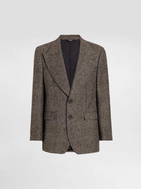 Glen plaid single-breasted jacket