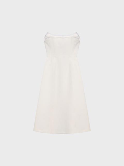 MIDI DRESS IN CRÊPE WITH SHAPED NECKLINE