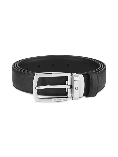 Black 30 mm leather belt