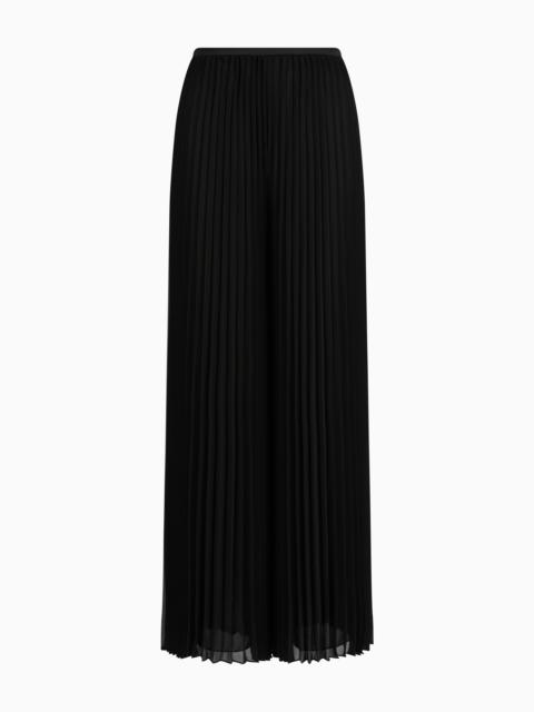PLEATED TROUSERS IN TECHNICAL GEORGETTE