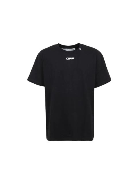 OFF-WHITE Oversized Fit Wavy Line T-Shirt Black