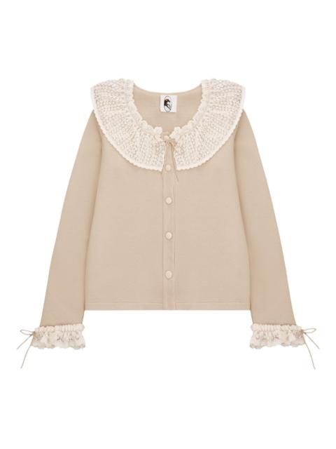Malena lace-collar cardigan