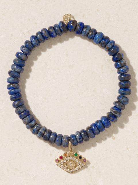 Evil Eye 14-karat Gold Multi-stone Bracelet