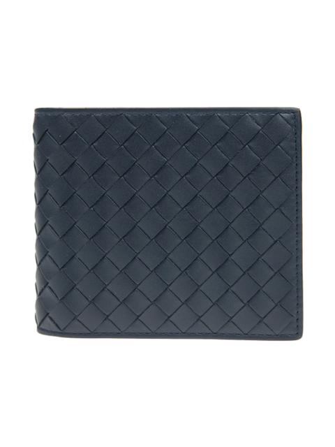 Bottega Veneta Intrecciato Weave Wallet Navy