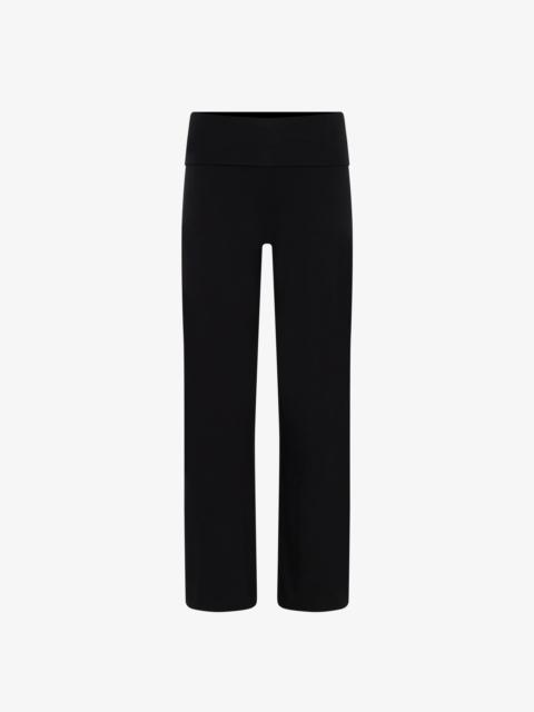 VISCOSE JAZZ PANTS WITH FOLD OVER WAISTBAND