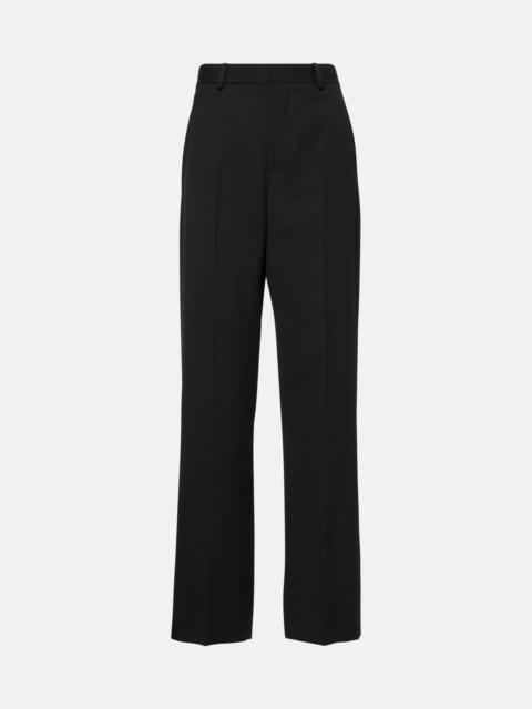 Virgin wool straight pants