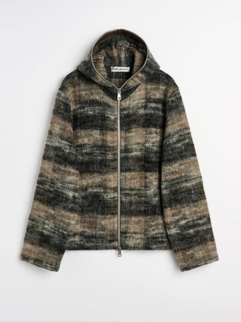 Full Zip Hood Night Woods Check Lofty Wool
