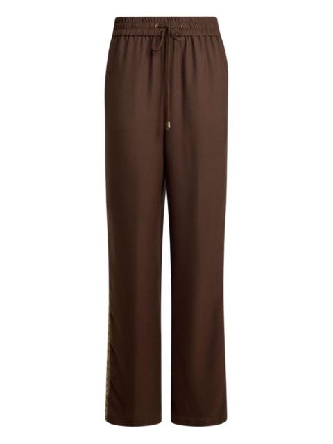 drawstring wide-leg trousers