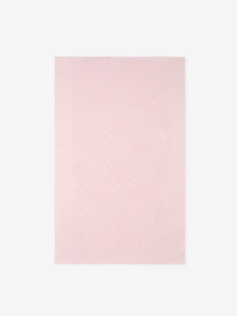 Wide Check Silk Scarf