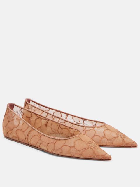 Barbara lace ballet flats