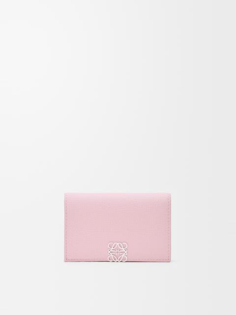 Anagram business cardholder in pebble grained calfskin