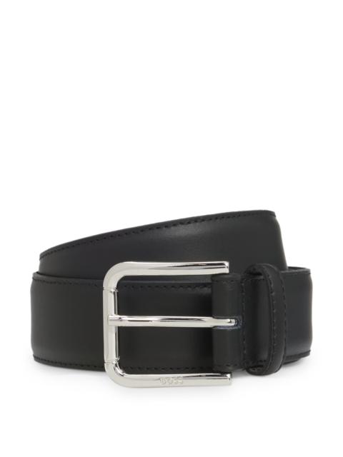 ITALIAN-LEATHER BELT WITH PIN BUCKLE