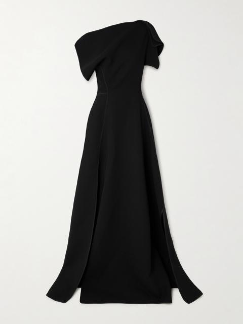 Synergy Off-the-shoulder Draped Crepe Gown