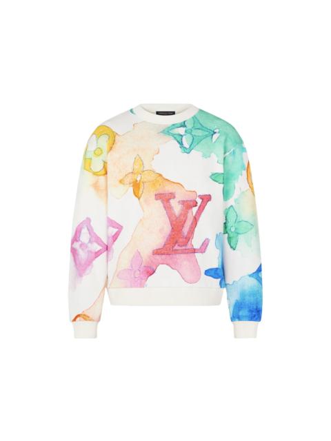 Louis Vuitton Watercolor Giant Monogram Sweatshirt White