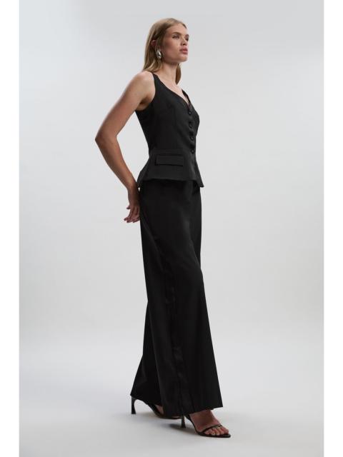 Tailored Tux Wide Leg Jumpsuit