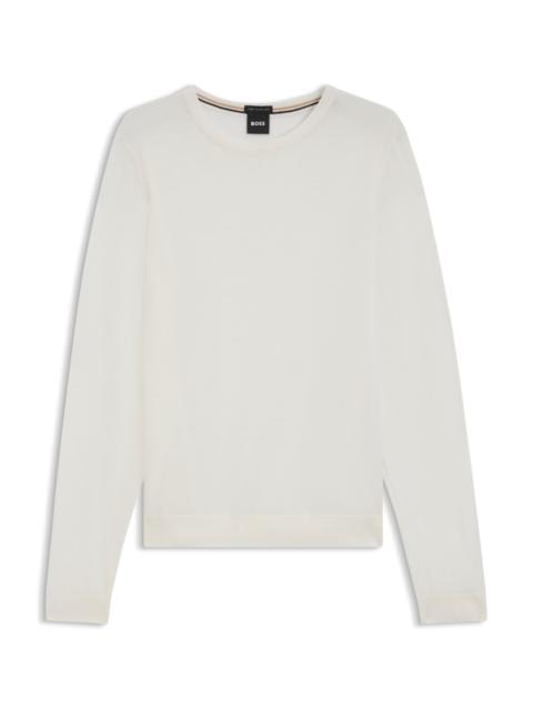 REGULAR-FIT SWEATER IN MERINO WOOL WITH CREW NECKLINE