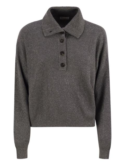 high-collar sweater