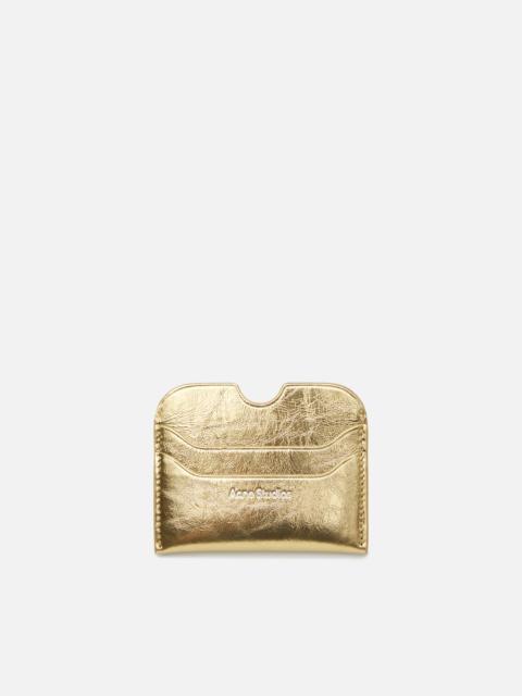 Leather card holder - Gold