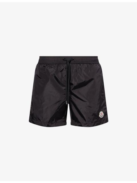 Brand-Patch Drawstring Swim Shorts