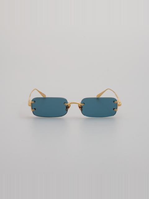 Men's Taylor Rectangular Sunglasses in Aqua