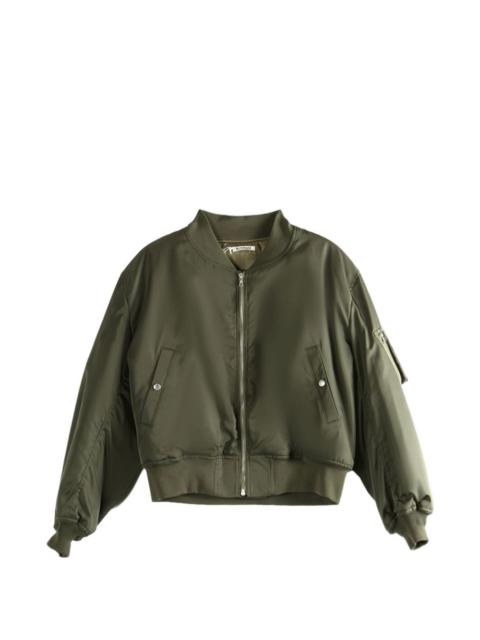 zip-up bomber jacket
