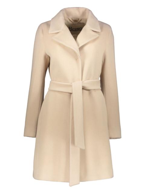 long-sleeves belted coat