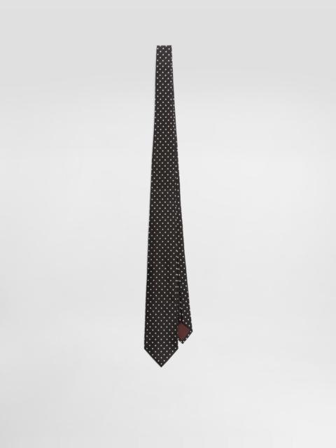 Polka dot jacquard tie
