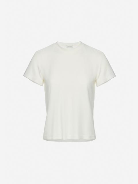 Fitted t-shirt in cream