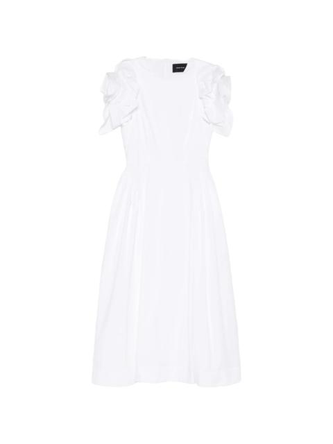 Simone Rocha Round-neck Ruffled Midi Dress