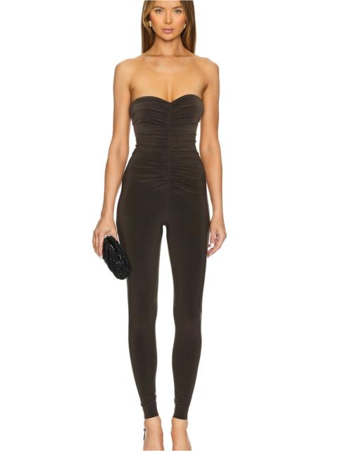 Strapless Shirred Front Catsuit