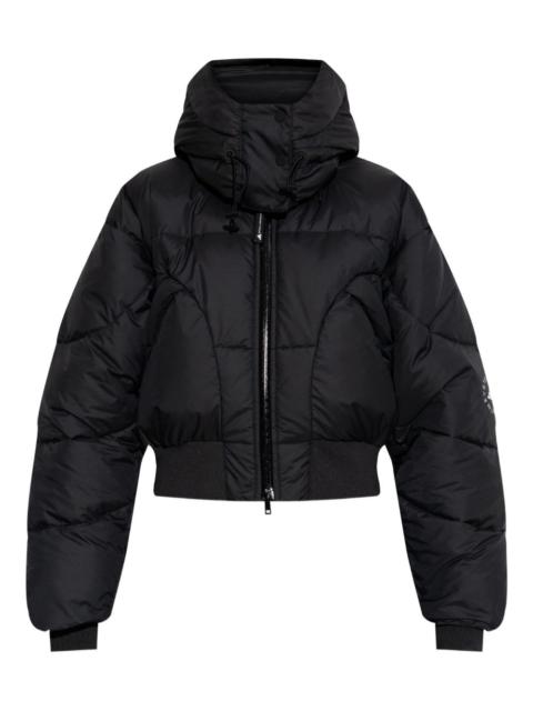 hooded quilted jacket