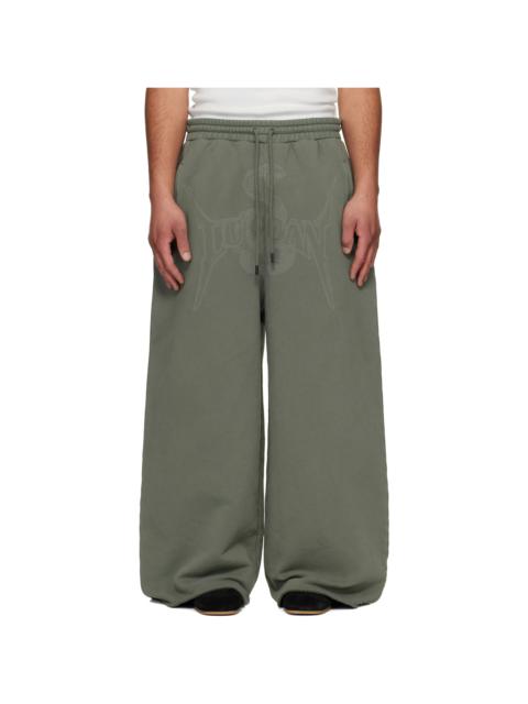 Green Raw-Cut Bontan Sweatpants