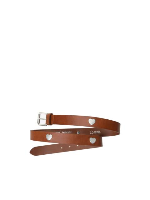 heart leather belt
