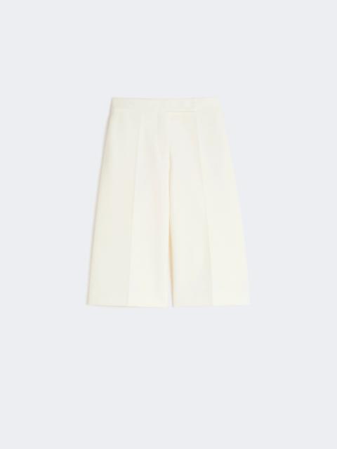 Viscose crêpe jersey Bermuda shorts - WHITE