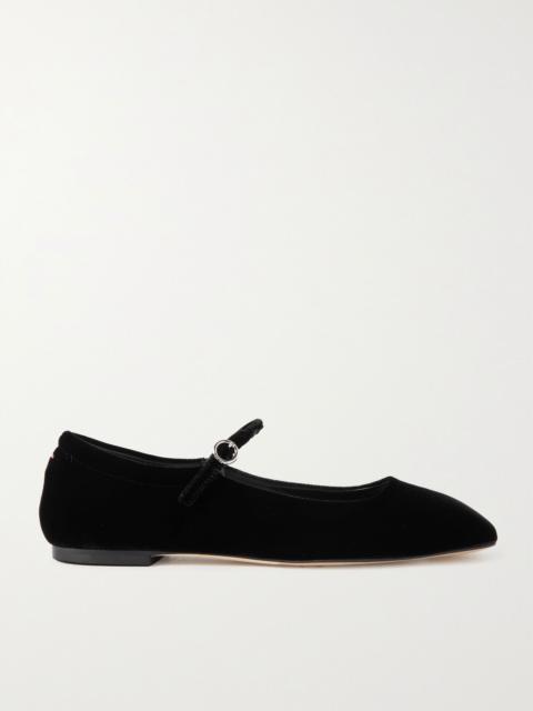 Uma velvet Mary Jane ballet flats Black
