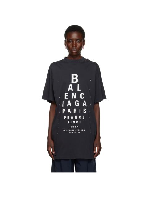 Black Optical Oversized T-shirt