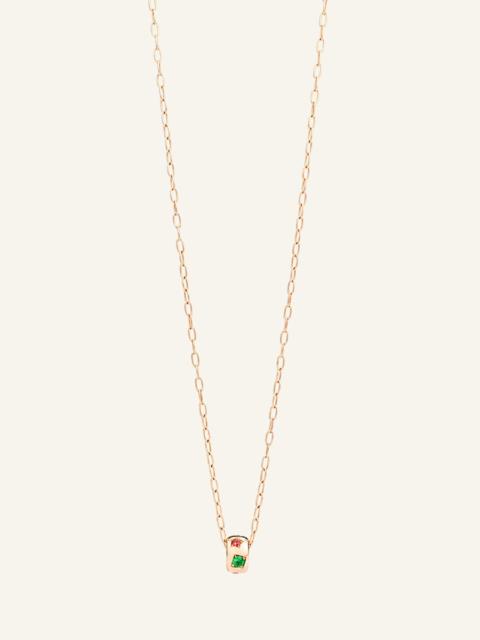 18K Rose Gold Iconica Fancy-Set Multi Gemstone Pendant Necklace