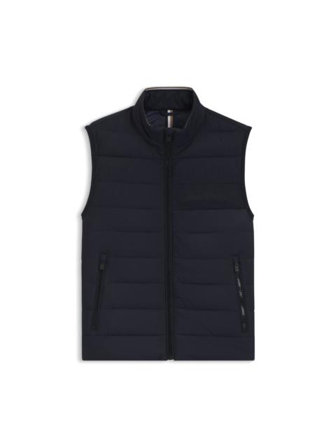 REGULAR-FIT WATER-REPELLENT GILET WITH TONAL LOGO